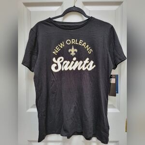 Fanatics NFL Apparel Womens New Orleans Saints Black T-Shirt Size Large